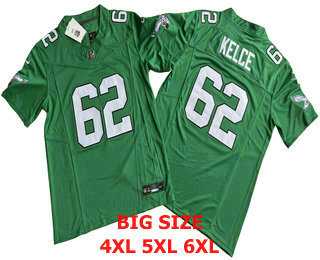 Men's Philadelphia Eagles #62 Jason Kelly Green FUSE Vapor Limited Throwback Jersey
